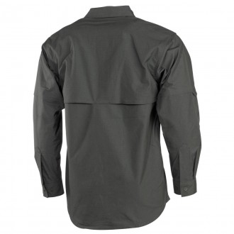 Košeľa strike MFH s dlhým rukávom teflónová - olivová