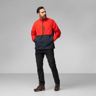 Fjällräven HC Hybrid Wind Jacket Man Dark Navy-Flame Orange