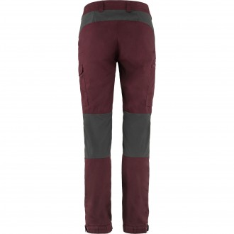 Fjällräven Kaipak nohavice Curved W Dark Garnet-Dark Grey