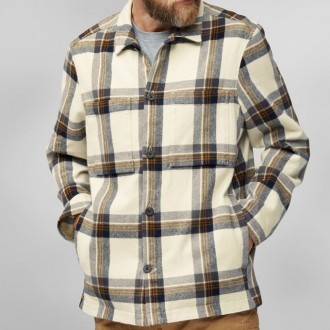 Košeľa Fjällräven Singi Flanel Overshirt Man Dark Navy-Wood Brown