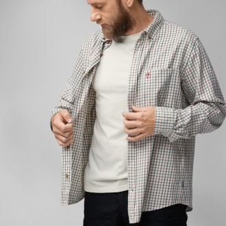 Košeľa Fjällräven Sörmland Lite Flanel Shirt M Chalk White-Dark Navy