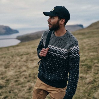 Fjällräven Övik Knit Sweater M Dark Grey-Grey