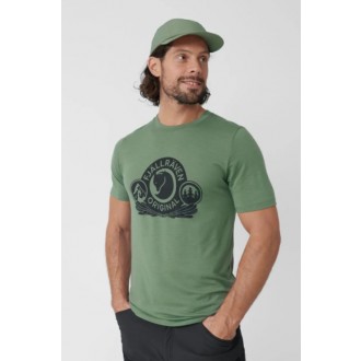 Tričko Fjällräven Abisko Wool Classic SS M platinum green